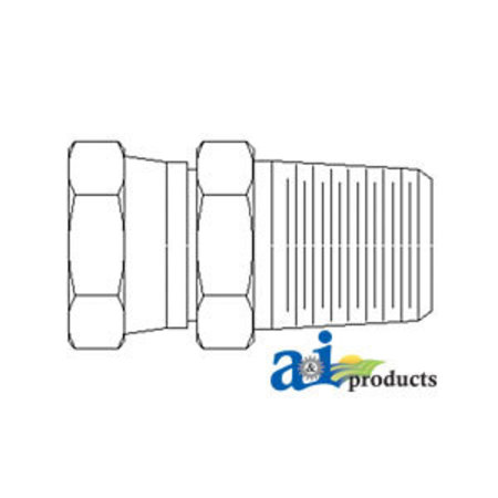 A & I Products Straight Female NPT Swivel X Male NPT Adapter 3.75" x4" x2" A-43D14